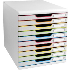 Exacompta 302913D Schubladenbox MODULO A4 10 Schubladen...