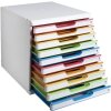 Exacompta 302913D Schubladenbox MODULO A4 10 Schubladen Weiß Harlekin