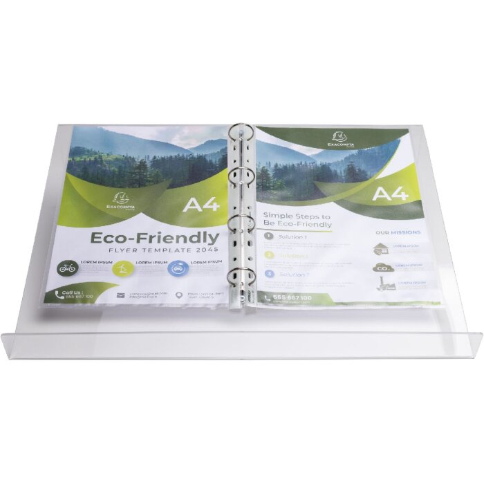 Exacompta 81458D Tisch-Lesepult A3 mit Ringmechanik Kristall