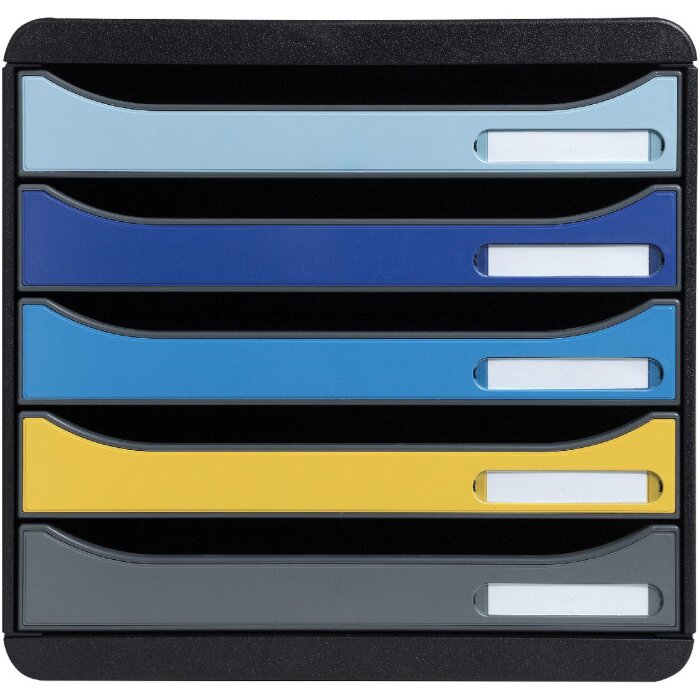 Exacompta 3094202D Schubladenbox Big Box Plus 5 Schubladen Bee Blue