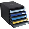 Exacompta 3094202D Schubladenbox Big Box Plus 5 Schubladen Bee Blue