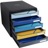 Exacompta 3094202D Schubladenbox Big Box Plus 5 Schubladen Bee Blue
