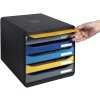 Exacompta 3094202D Schubladenbox Big Box Plus 5 Schubladen Bee Blue
