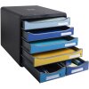 Exacompta 3124202D Schubladenbox BIG BOX MAXI 6 Schubladen Bee Blue