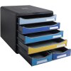 Exacompta 3124202D Schubladenbox BIG BOX MAXI 6 Schubladen Bee Blue