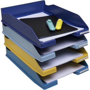 Exacompta 113202SETD Briefablage Set 4-teilig Combo Midi A4+ Farben sortiert