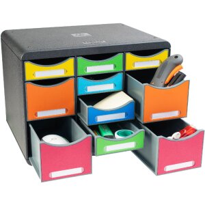 Exacompta 313798D Iderama Schubladenbox STORE BOX MULTI 11 Schubladen Regenbogen