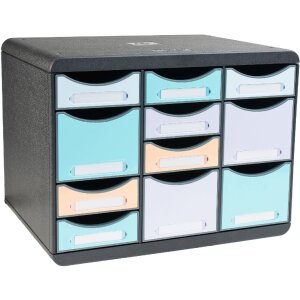 Exacompta 3132796D Schubladenbox STORE BOX MULTI 11 Schubladen Aquarellfarben