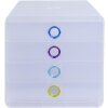 Exacompta Chromaline Schubladenbox 4 Schubladen POP-BOX für A4+ Dokumente