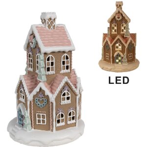 Clayre & Eef 6PR4308 Dekoration Haus mit LED Ø...