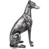 Clayre & Eef 6PR5068 Dekoration Hund Silberfarbig 20x10x30 cm
