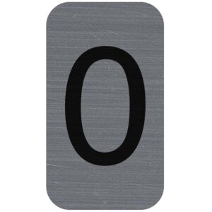 Информационные таблички Exacompta самоклеящиеся алюминиевые 2,5x4,4см серые цифры 0-9