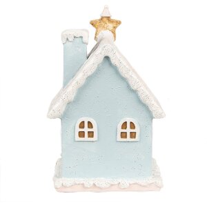 Clayre & Eef 6PR4201 Dekoration Haus mit LED 9x8x15 cm