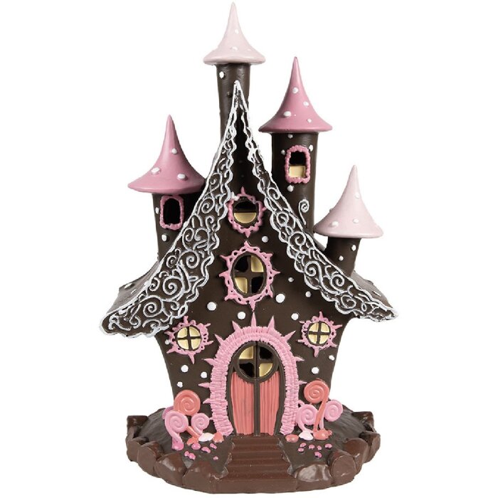 Clayre & Eef 6PR4240 Украшение домик со светодиодами 16x13x26 см / 3xAA