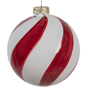 Clayre Eef Weihnachtskugel Glas Ø 8x8 cm Rot...