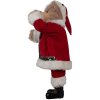 Clayre Eef Weihnachtsdekorationsfigur Bär 51 cm Rot Kunststoff Textil