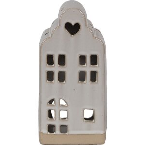 Clayre & Eef 6CE1790 Porzellan-Teelichthalter Haus...