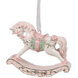 Clayre & Eef 6PR4224 Dekohänger Schaukelpferd...