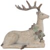 Clayre Eef Dekorationsfigur Hirsch Braun 31x16x29 cm Polyresin Landhausstil