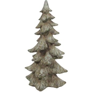 Clayre & Eef Weihnachtsbaum Deko Braun 19x18x36 cm...