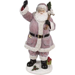 Clayre & Eef Weihnachtsmann Figur Rosa 43 cm...