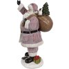 Clayre & Eef Weihnachtsmann Figur Rosa 43 cm Polyresin Weihnachtsdekoration