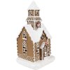 Clayre & Eef Lebkuchenhaus mit LED 13x11x25 cm Polyresin Weihnachtsdekoration