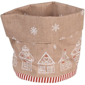 Clayre Eef GBB50 Brotkorb Lebkuchenhaus Braun Rund...