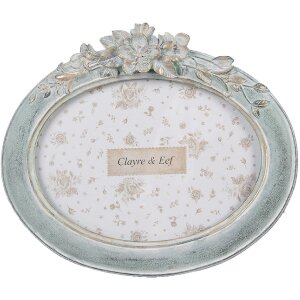 Clayre & Eef Bilderrahmen Oval 13x18 cm Grün...