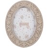 Clayre & Eef 2F1167 Fotorahmen Oval Beige 16x2x21 cm 10x15 cm Bohemien Stil