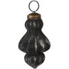 Clayre & Eef 6GL4693 Christmas Tree Bauble Black Grey Ø 5x8 см Стекло