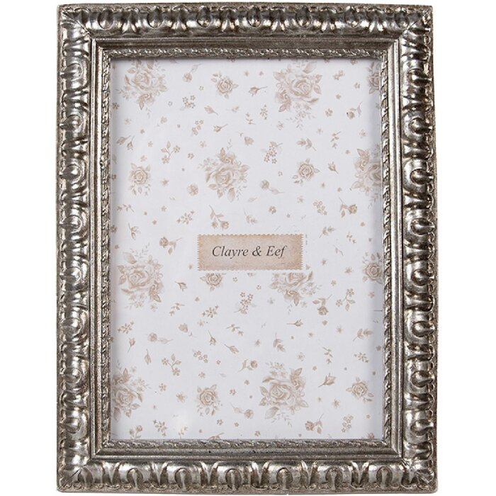 Clayre & Eef 2F1172 Fotorahmen Silber 17x2x22 cm / 13x18 cm Boho Stil