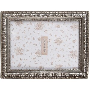 Clayre & Eef 2F1172 Fotorahmen Silber 17x2x22 cm / 13x18 cm Boho Stil