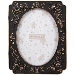 Clayre & Eef 2F1184 Fotorahmen Schwarz Vintage 13x18...