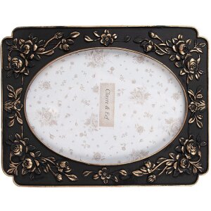Clayre & Eef 2F1184 Fotorahmen Schwarz Vintage 13x18 cm 17x2x22 cm