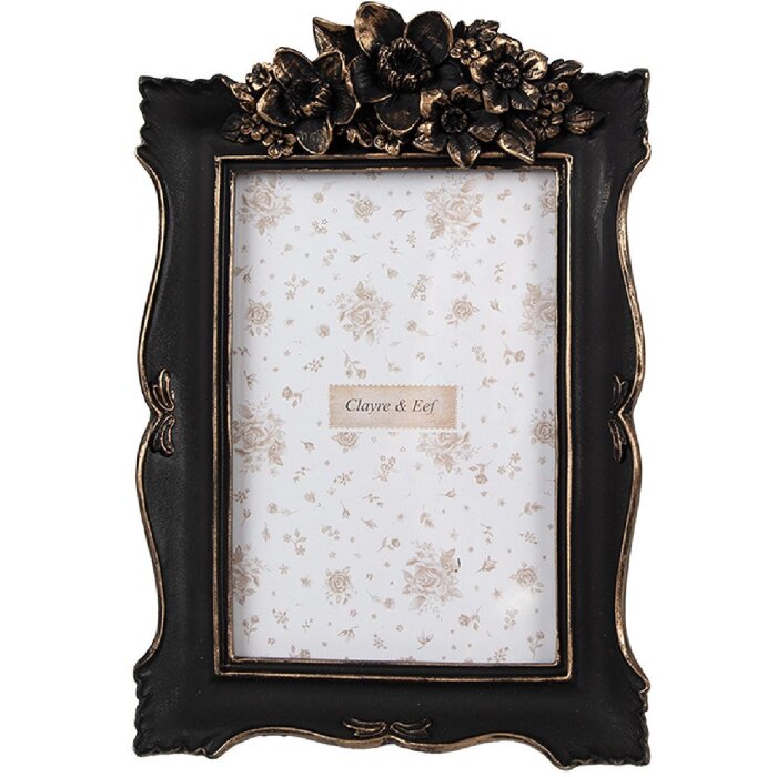 Clayre & Eef 2F1185 Фоторамка Черный Антик 15x3x22 см для фотографий 10x15 см