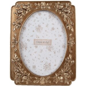Clayre & Eef 2F1189 Fotorahmen Goldfarbig 14x2x19 cm...