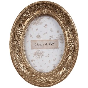 Clayre & Eef 2F1193 Fotorahmen oval goldfarbig...