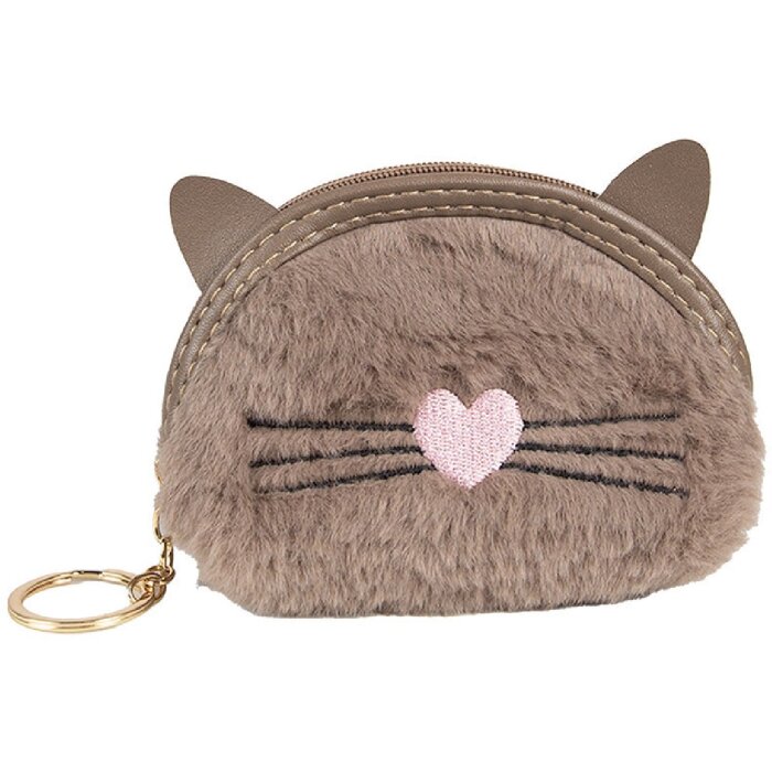 Juleeze JZWA0215 Börse Katzen-Look 12x2x10 cm Braun