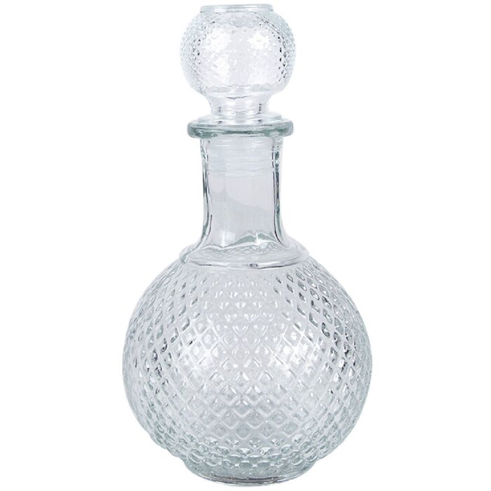 Clayre & Eef Karaffe Retro Vintage Transparent Ø 11x21 cm 525 ml