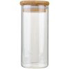 Clayre & Eef 6GL4910M Vorratsglas mit Deckel Transparent Glas Bambus Ø 5x13 cm