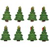 Clayre & Eef 65639 Klammer mit Weihnachtsbaum Set 8 2x1x4 cm