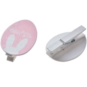 Clayre & Eef 65642 Klammer mit Ei Set 6 3x1x5 cm