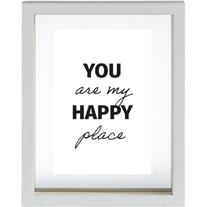 Hama Porträtrahmen Happy 10x15 cm Holz MDF Weiß Hoch- und Querformat