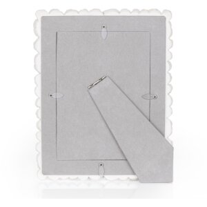 ZEP Portraitrahmen Rose 15x20 cm Weiß Kunstharz Rosenverzierung