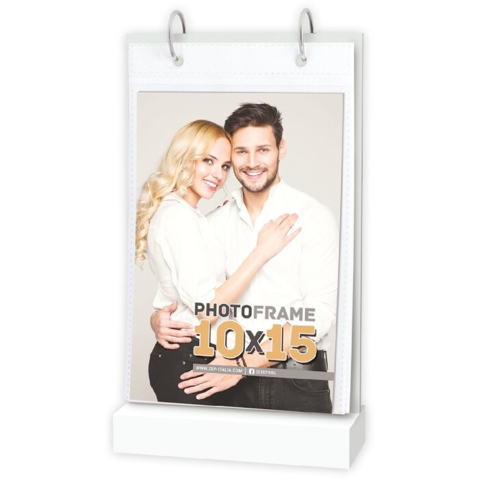 ZEP Holz-Bilderrahmen Limerick Weiß 12 Fotos 10x15 cm mit Einstecktaschen