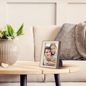 ZEP Bilderrahmen Essen Holz 15x20 cm braun mit Aufsteller