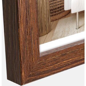 ZEP Holzrahmen Halle 13x18 cm Braun Klarglas Blockprofil 1,5 cm