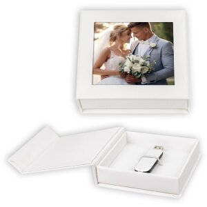 ZEP USB Box Alba White Фотовырезка 9x9 см 11x11x3 см без...