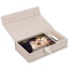 ZEP USB Fotobox Lodi creme Leineneinband 23x12 5x5 cm ohne USB-Stick